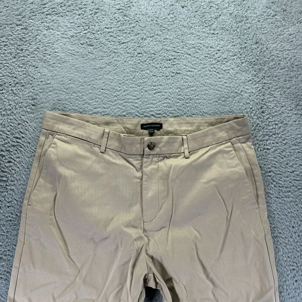 Banana Republic Pant Men's 40x26 Beige Cotton‎ Chino Straight Business Stretch
